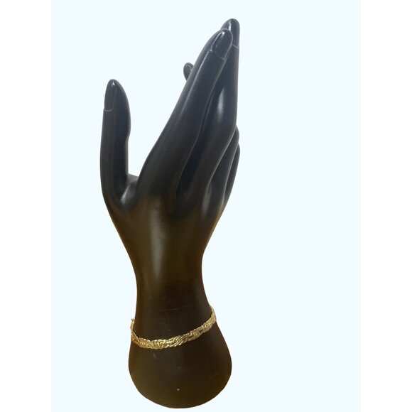 14 KGP Gold Plated Snake Chain 26” Necklace with Matching Bracelet - Picture 4 of 6